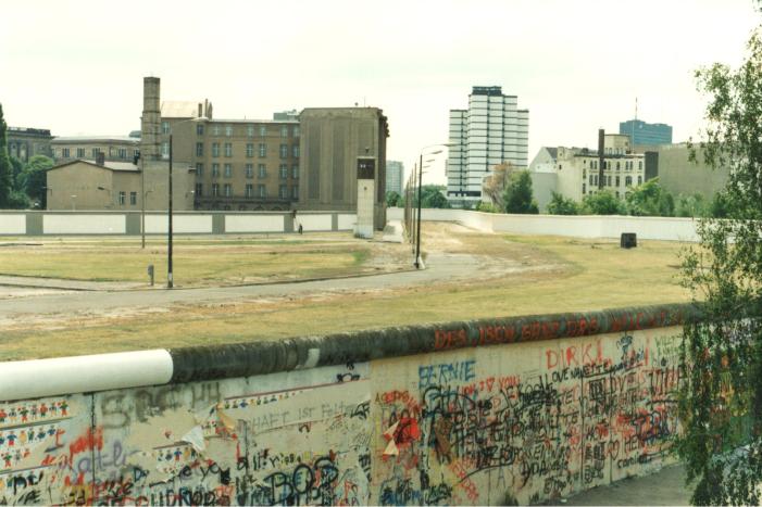 Berlin Wall looking across the Death Strip